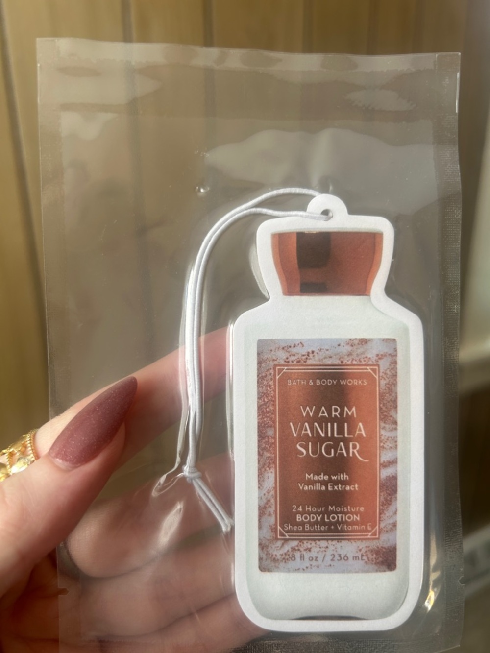 Warm vanilla sugar car freshie